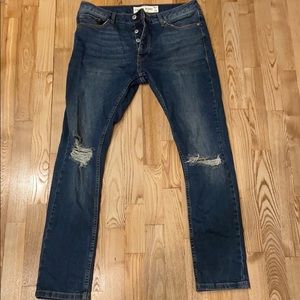 Topman ripped blue jeans